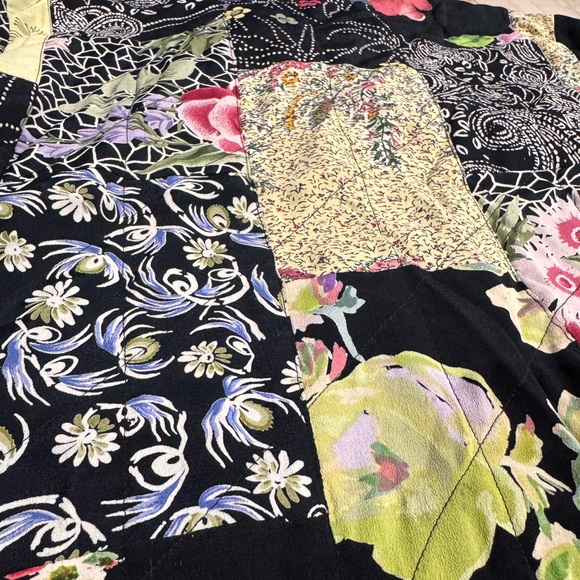 Vintage Patchwork Floral Jacket Casual Studio Rayon Blazer Small - Picture 5 of 6